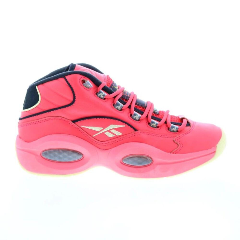 Reebok Mens Question Mid Red Shoes (NWT)